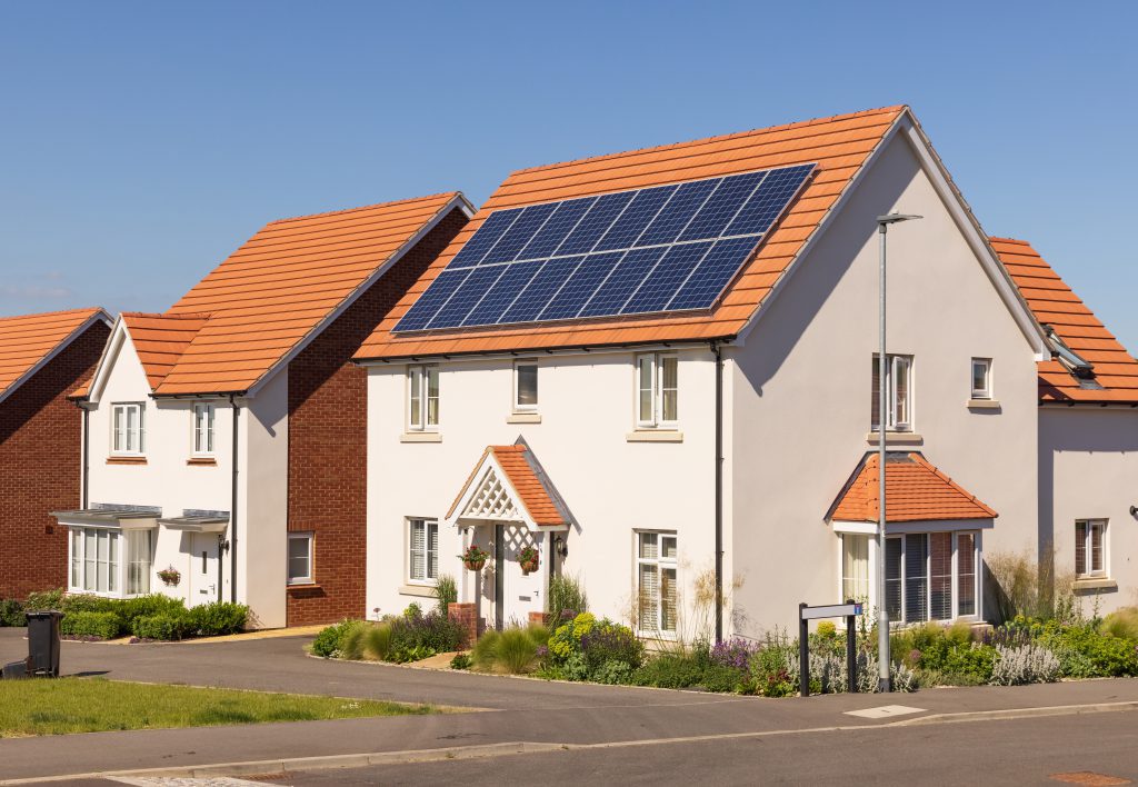 house with solar panels